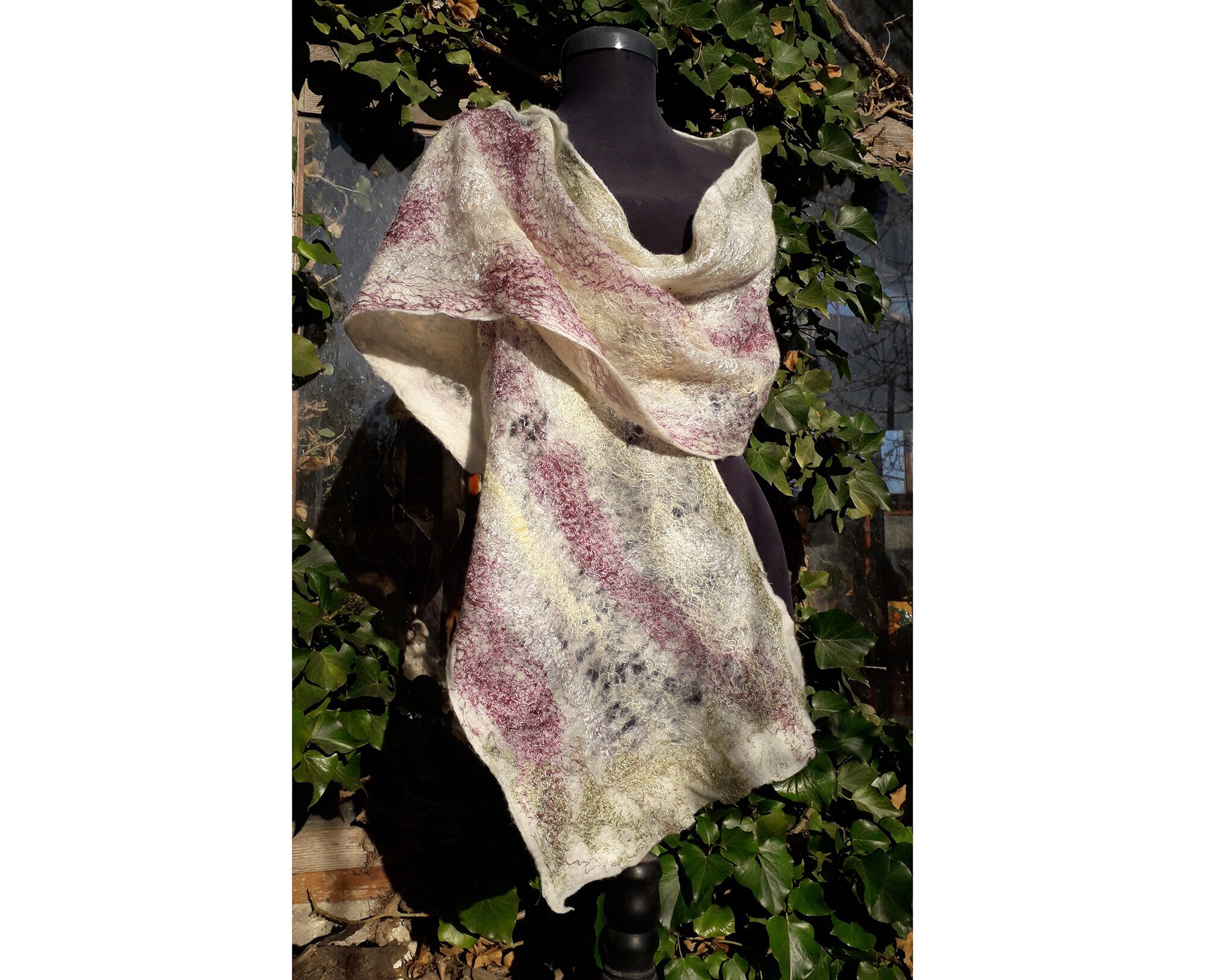mauve wedding shawl