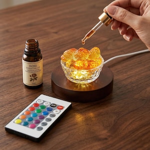Glass Peanut Passive Essential Oil Diffuser Night Light Set