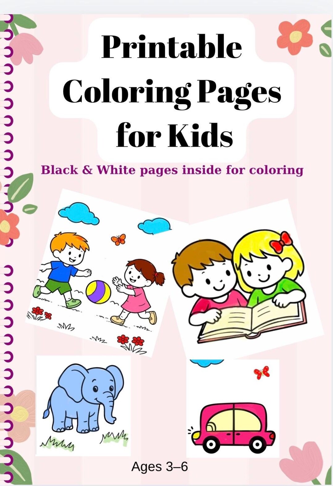 Printable Coloring Pages for Kids Ages 3–6 - Etsy