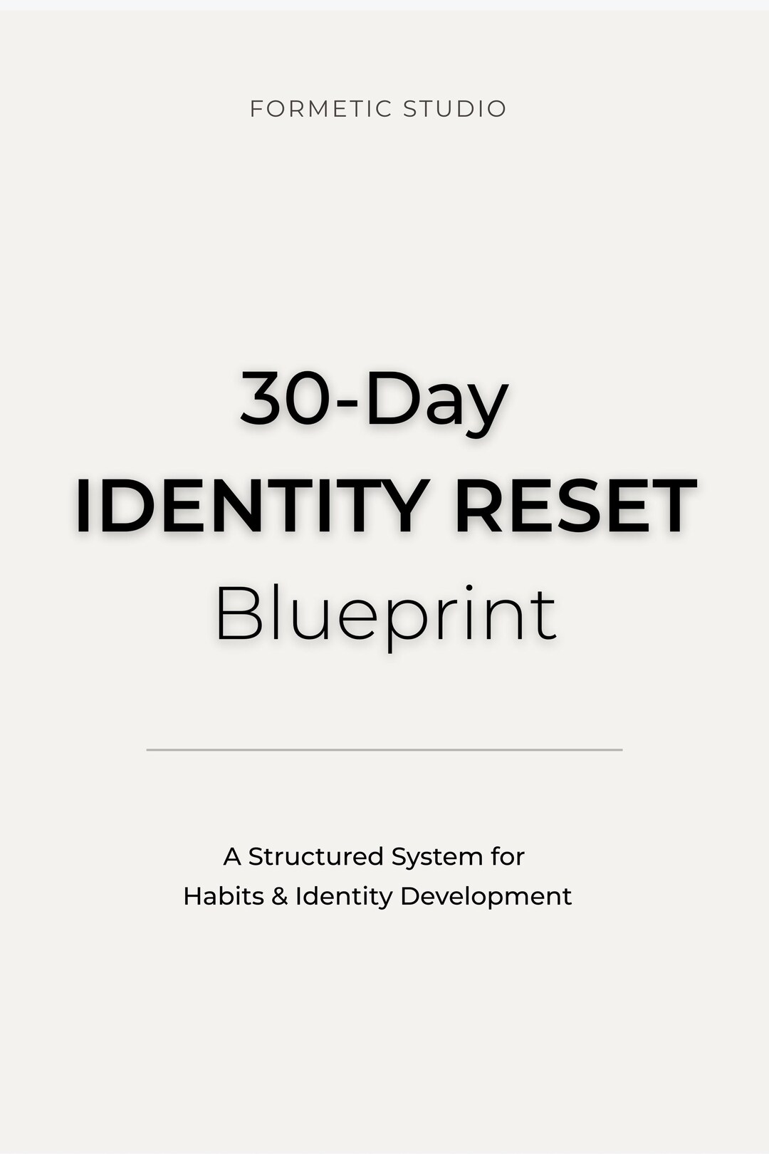 Identity Blueprin Worksheet.pdf 30 Day Identity Reset Blueprint | Habit Building Planner | Self ...