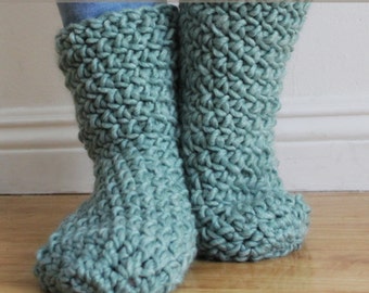 Crochet Pattern: The Samara Slipper Boots Size Child/Adult Small, Medium, Large soft cozy quick easy gift