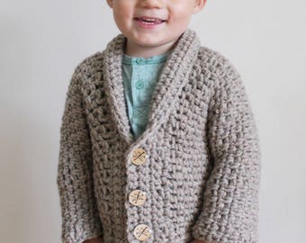 Crochet Pattern: The Kindle My Heart Cardigan sizes 3 months through Adult xxl shawl collar sweater timeless classic button down