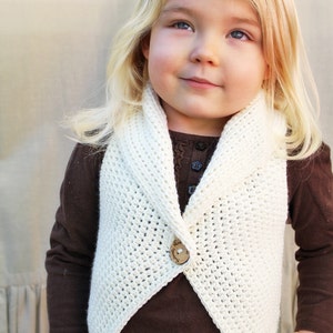 Crochet Pattern: The Clementine Shrug Vest Toddler, Child, & Adult Sm/Med. Sizes sunflower, mustard yellow, spring, fingerless image 7