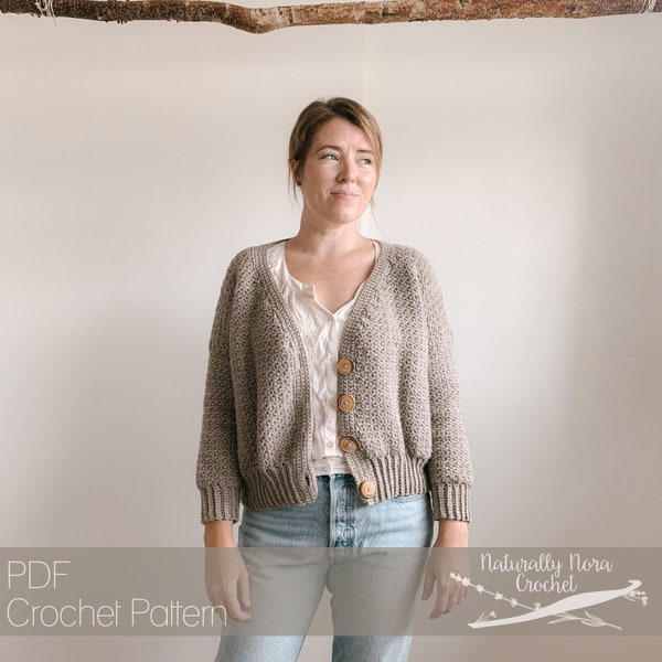 Crochet Pattern: The Herbaceous Cardigan Sizes Adult XS to 2XL