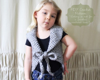 Crochet Pattern: The Tonie Sweater -Toddler, Child, Adult S/M and Adult M/L Sizes- neutral, chunky, ribbed, simple