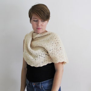 Crochet Pattern: The Love is Patient Shawl, one size, lace, triangle scarf, wrap image 5