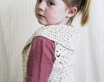 Crochet Pattern: The Summer Vest-3 Sizes Included Toddler, Child, Adult Small/Med-spring, daisy, flower, shrug, sleeveless