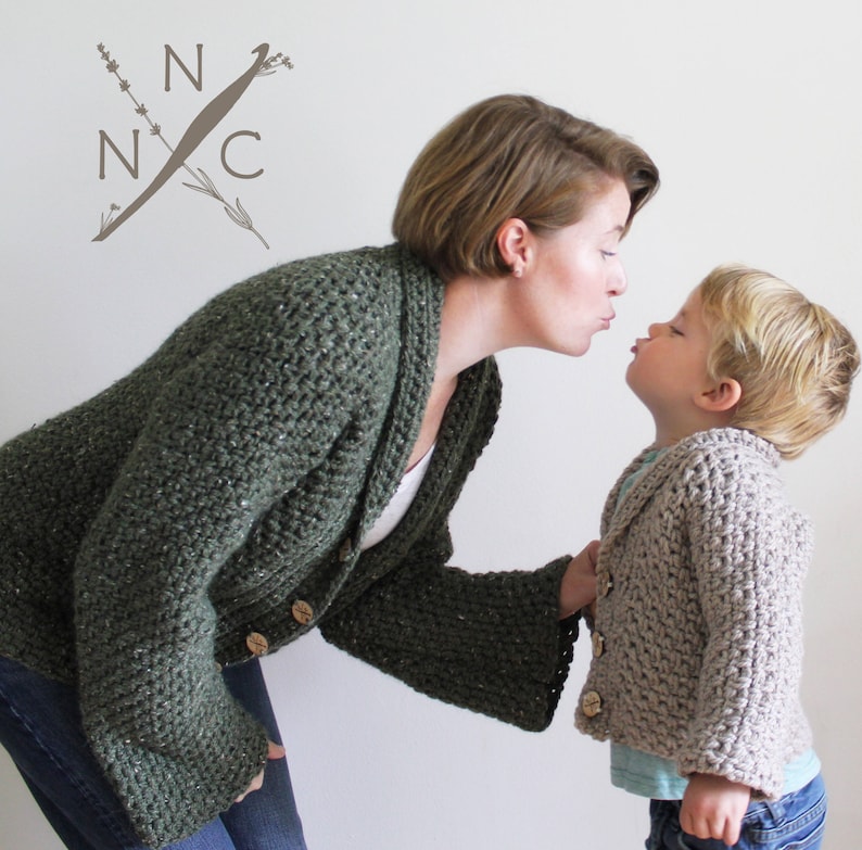 Crochet Pattern: The Kindle My Heart Cardigan sizes 3 months through Adult xxl shawl collar sweater timeless classic button down image 3