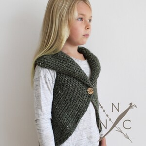 Crochet Pattern: The Clementine Shrug Vest Toddler, Child, & Adult Sm/Med. Sizes sunflower, mustard yellow, spring, fingerless image 5