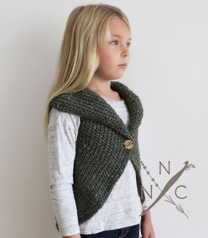 Crochet Pattern: The Clementine Shrug Vest Toddler, Child, & Adult Sm/Med. Sizes sunflower, mustard yellow, spring, fingerless image 5