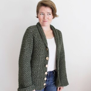 Crochet Pattern: The Kindle My Heart Cardigan sizes 3 months through Adult xxl shawl collar sweater timeless classic button down image 5