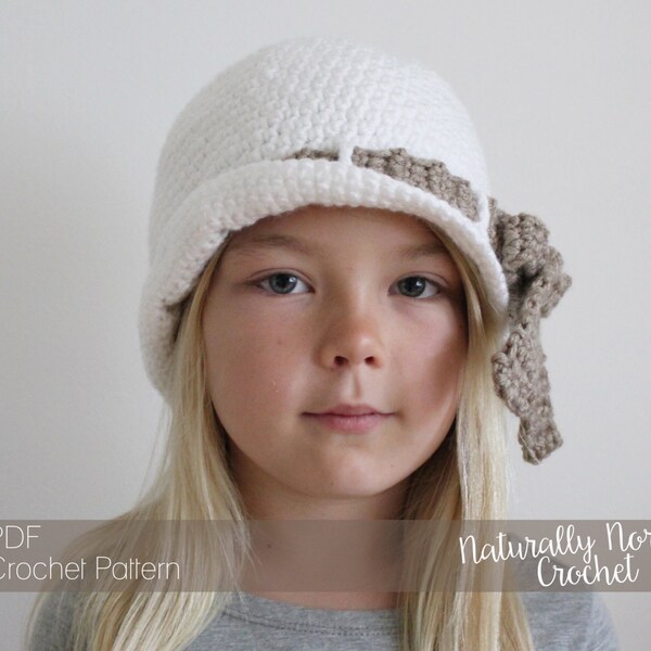 Crochet Pattern: The Kit Cloché -Toddler, Child, & Adult Sizes- Bow