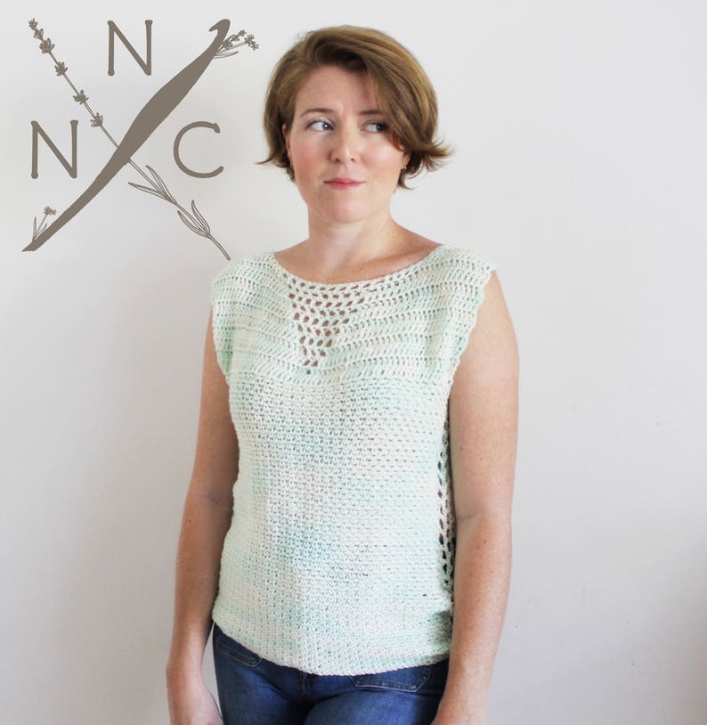 Crochet Pattern: The Avalon Top Adult Sizes Extra Small, Small, Medium, Large, Extra Large backless sleeveless summer image 4