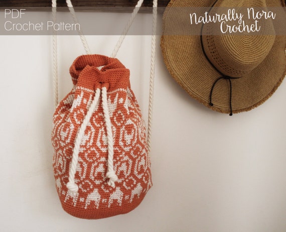 crochet tapestry mini backpack Crochet Pattern: the Kaia Backpack; Adult and Child Sizes; Tapestry,  Summer, Cotton, Knapsack, Purse, Mini-backpack
