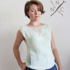 Crochet Pattern: The Avalon Top Adult Sizes Extra Small, Small, Medium, Large, Extra Large backless sleeveless summer image 5