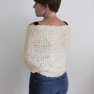 Crochet Pattern: The Love is Patient Shawl, one size, lace, triangle scarf, wrap image 2