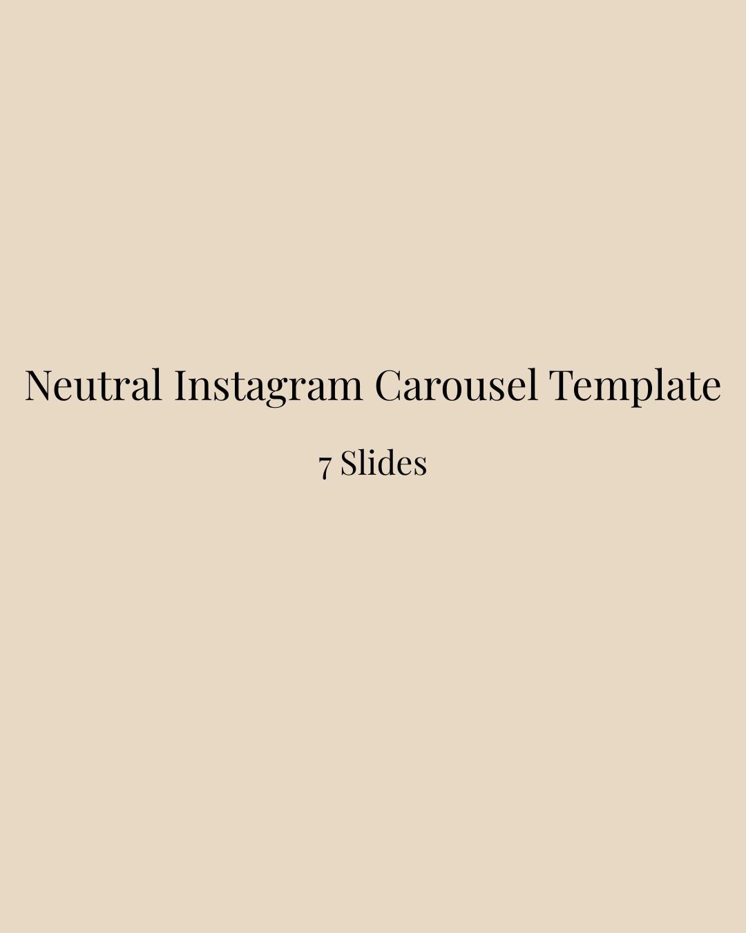 Aesthetic Instagram Carousel Template | 7 Slides | Neutral Canva Social ...