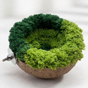 Coconut Bird Nest for Cage, Screw Mount Parrot Sleeping Bed, Four Season Budgie Cockatiel Resting Bowl, Warm Winter Cool Summer