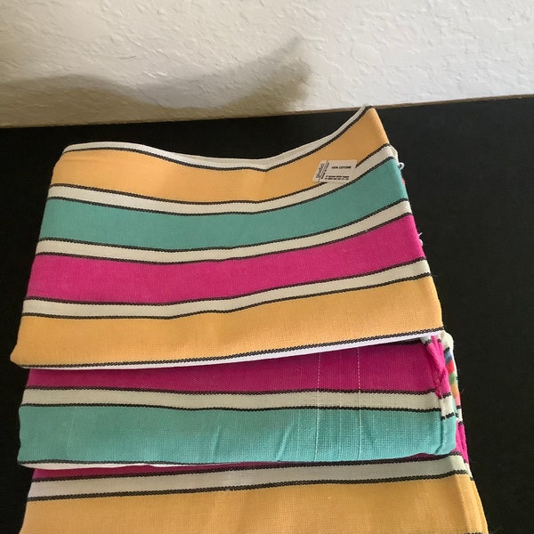 Vintage Italian Dish Towel~Striped~Made by Giudici~Italy~20x30"