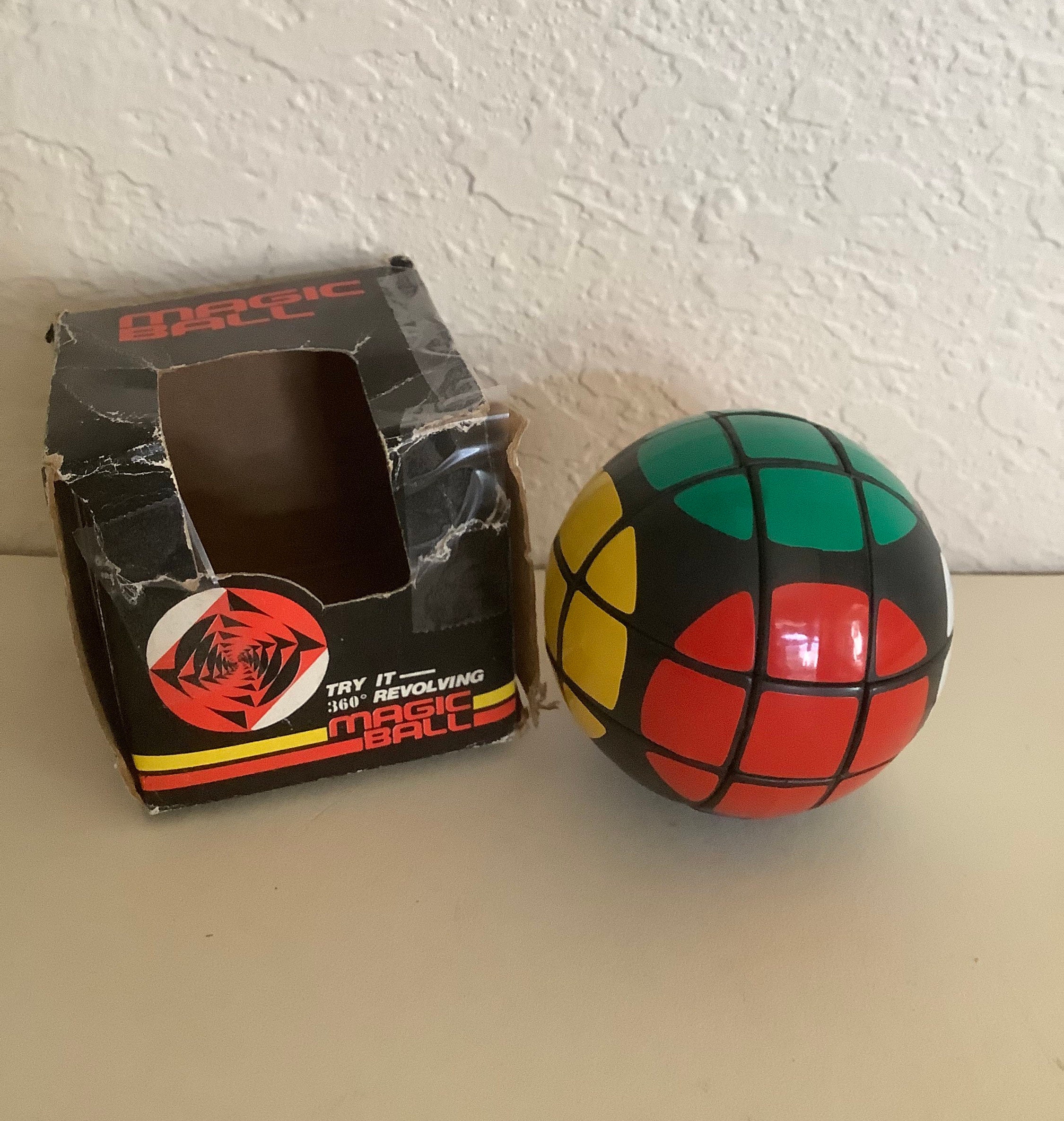 krullen Beraadslagen waarschijnlijkheid Vintage Round Rubik's Cube 80's Magic Ball Round Cube - Etsy