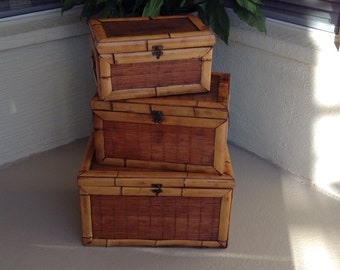 Square Nesting Gift Boxes 3 Tier Multi-use for Gift Giving, Storage 