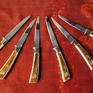 Sechs Teiliges Vintage Lifetime Besteck Steakmesser Set~Fleur D&#39;Or~Sheffield England