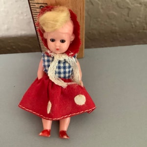 Miniature Celluloid Doll~ Baby Sleepy Eyes ~ 3 inches high~ Made in Italy
