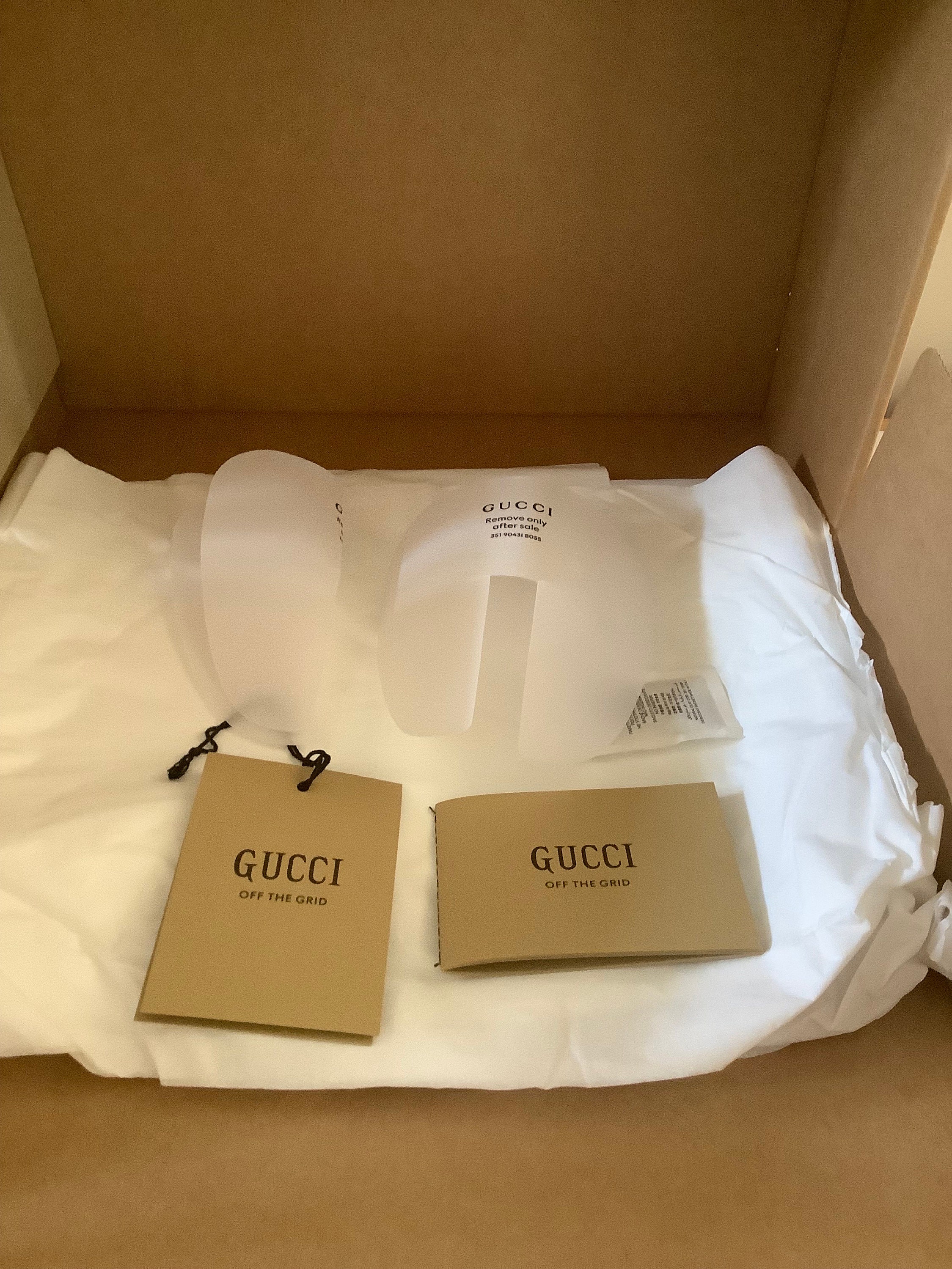 Authentic Gucci Tennis Shoe Box With Laser Cut Logobrown With Straps15x11.5x5 Etsy