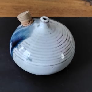 Vintage Berco~Ontario Canada Studio Art~Drip Glaze Pottery Small Oil Lamp~Unused