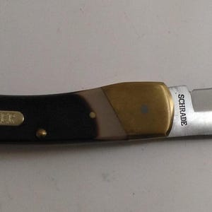 Schrade Old Timer Bone Handle 60T Lock back Folding Pocket Knife Made In USA