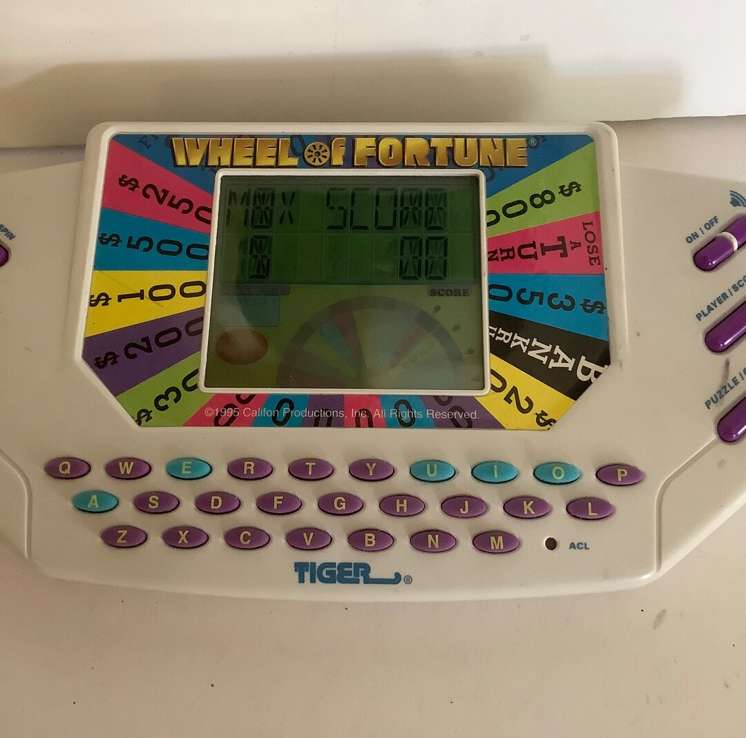 Tiger Wheel of Fortune Vintage Handheld Electronic Game W/ Etsy