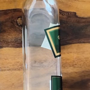Vintage Johnnie Walker Green Label Empty Bottle with Commemorative Wood Box image 10