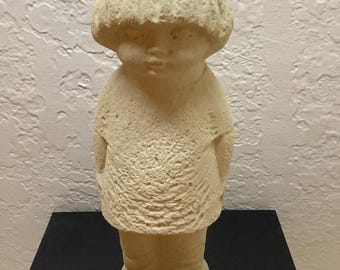 Vintage Mid-Century Modern Sandstone Figure: Marbell StoneArt Belgium
