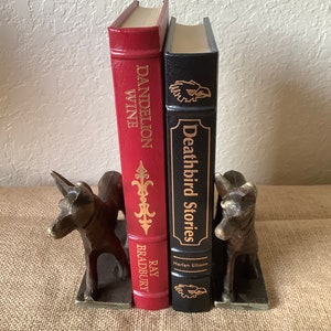 HEAVY Solid Bronze Metal Dogs~ German Shepherd~ Bookends- CIRCA 1920