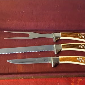 3 Teiliges Vintage Lifetime Besteck Set+Koffer ~ Fleur D'Or ~ Sheffield England