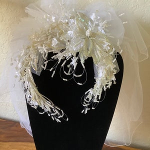 Vintage Bridal Headpiece and Veil~ RADIANCE by Washington Millinary