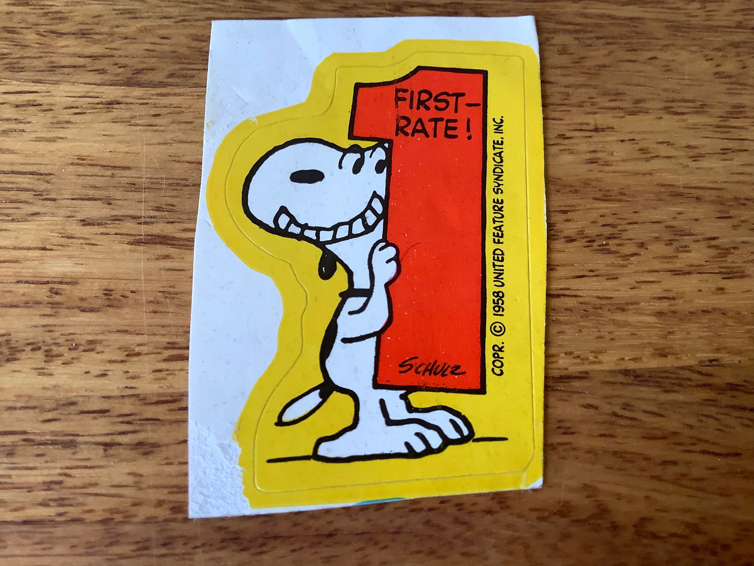 【売り切り御免！】 Vintage~ SNOOPY Sticker ~copyright 1958~schulz~snoopy First コレクション