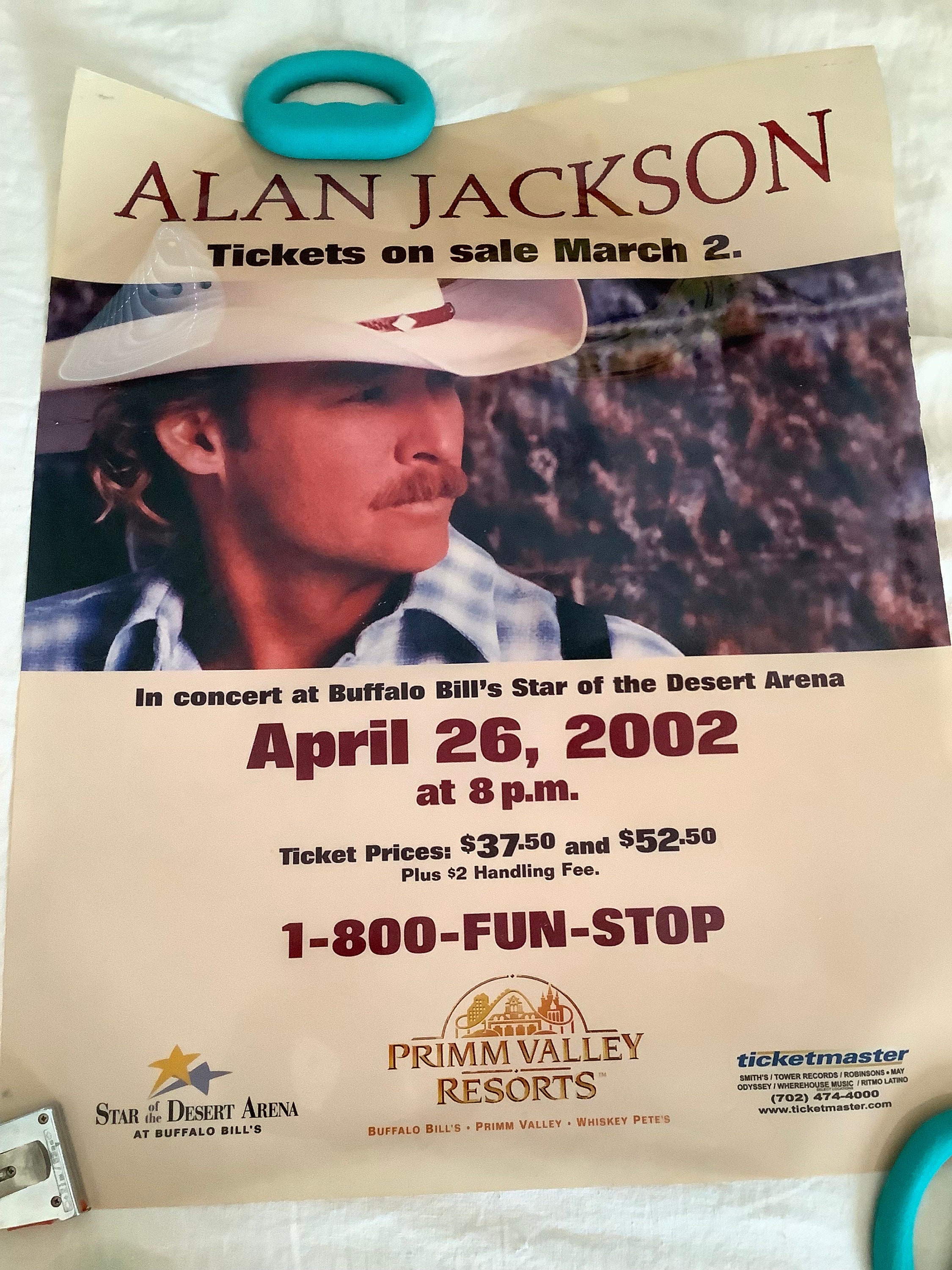 Alan Jackson April 2002 Concert Tour 24x30