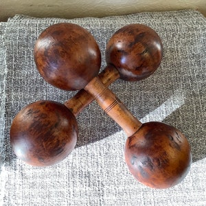 Poids De Musculation Vintage Roberts Barbell - 4 Plaques De 10 Lb (4,5 Kg) Avec Colliers, Fonte, Occasion