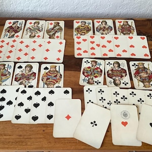 ANTIGO Stralsunder Spielkartan Baralho Alemão Schulz Baralho 36 Cartas