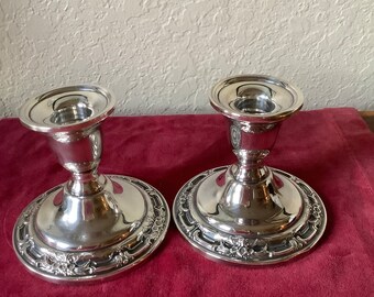 骨董】ロウソク足スターリングシルバーエンパイア製