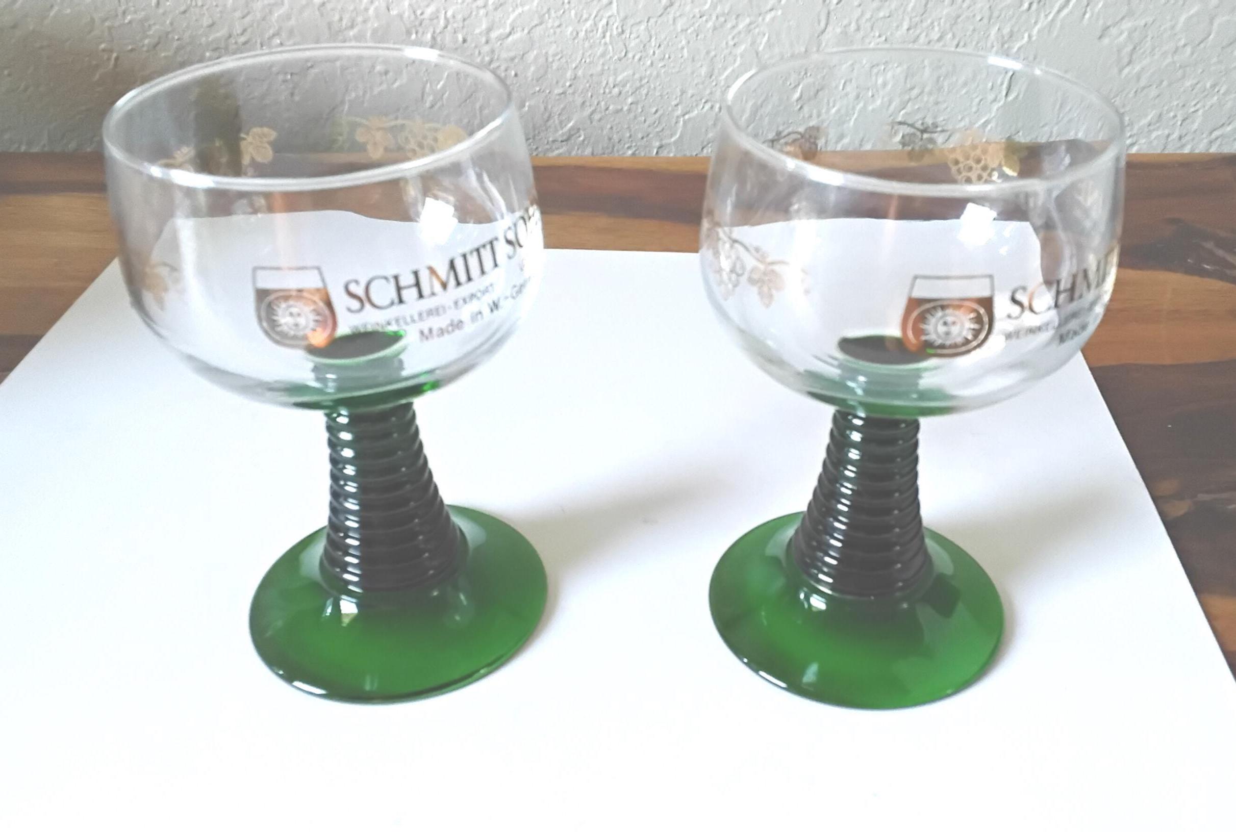 German green stem wine glasses - Etsy 日本
