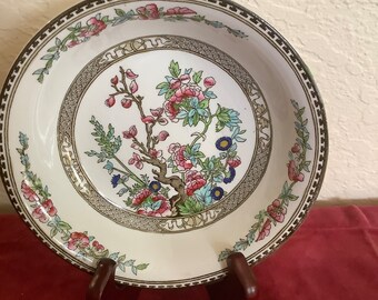 S. Handcock & Sons~ " INDIAN TREE " OPAQUE China Cereal Bowl ~Hand Painted~7.75"