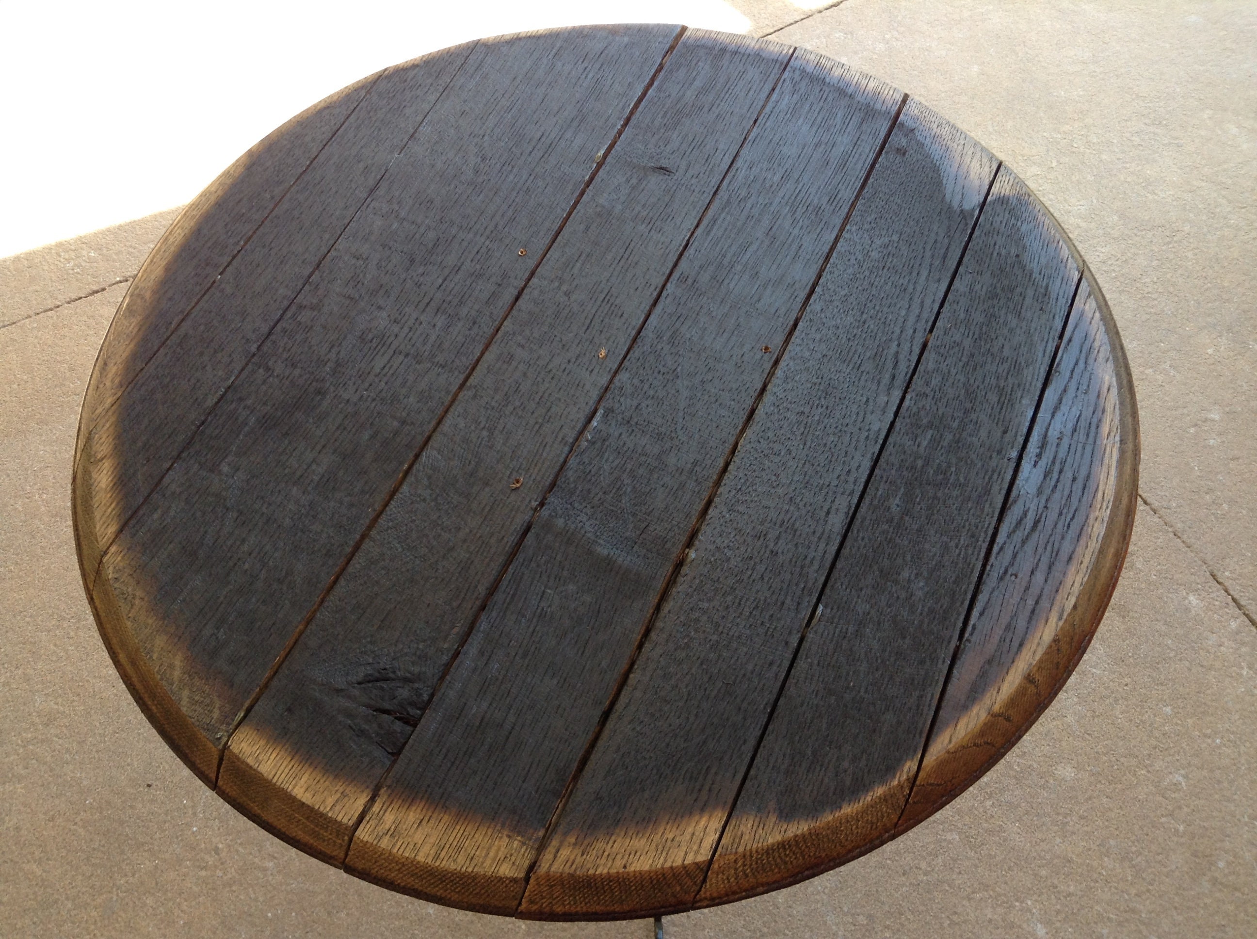 Repurposed Bourbon Whiskey Barrel Head Collapsable Wrought | Etsy