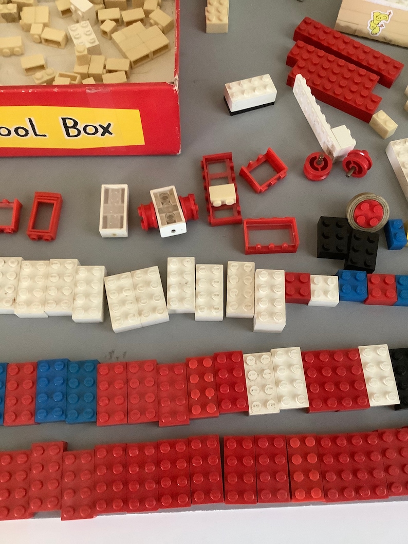 Vintage Lego Blocks Bricks Replacement Pieces and School Box Etsy