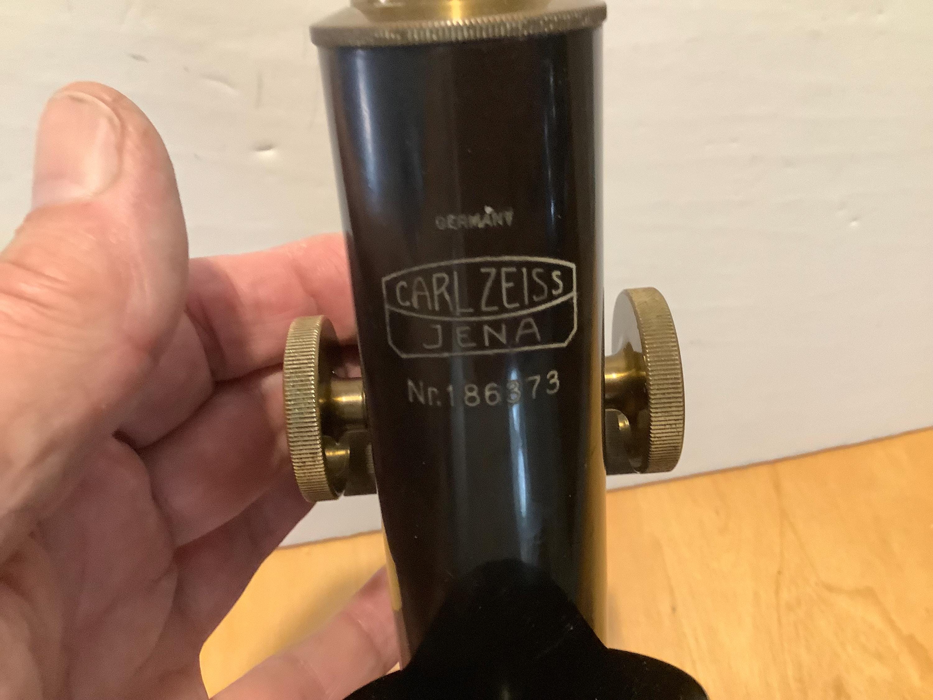 Vintage 1918-20 Carl Zeiss Jena Microscope With Original