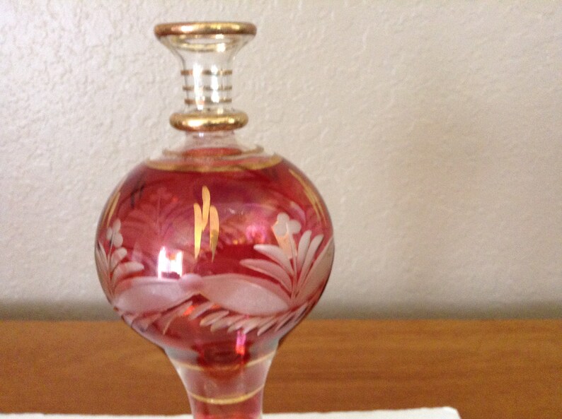 Vintage Turkish Handblown 12 Glass Perfume Bottle with Etsy