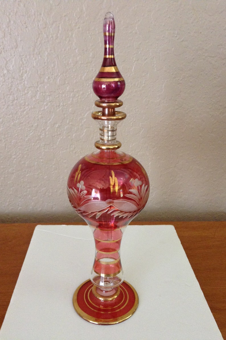 Vintage Handmade Turkish 12 Glass Perfume Bottle with Etsy