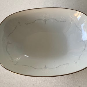 Cuenco ovalado vintage Noritake &quot;Whitebrook&quot; de 25 cm, nuevo y sin usar