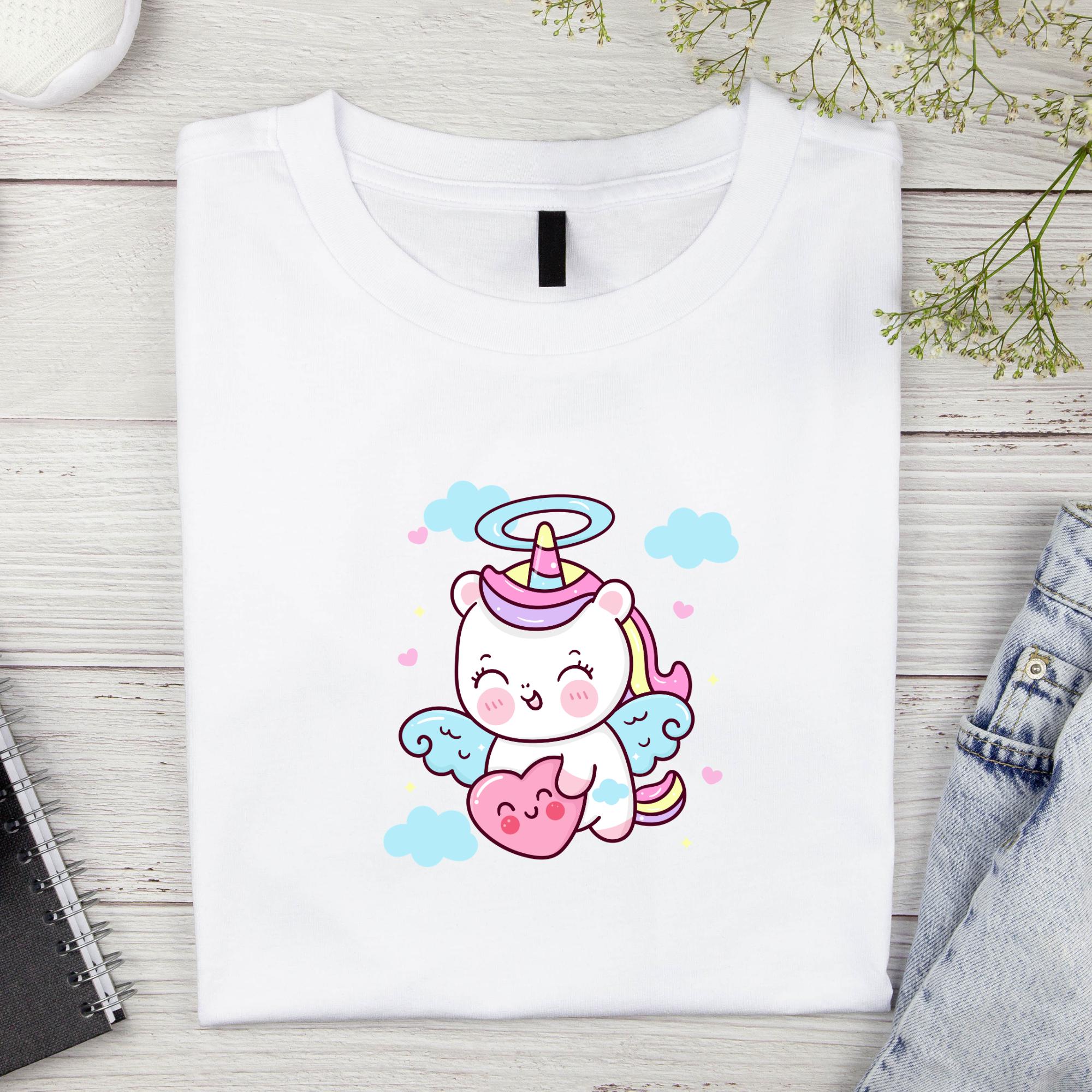 Unicorn Kawaii SVG PNG Bundle, Pastel Baby Unicorn Sticker Clipart for ...
